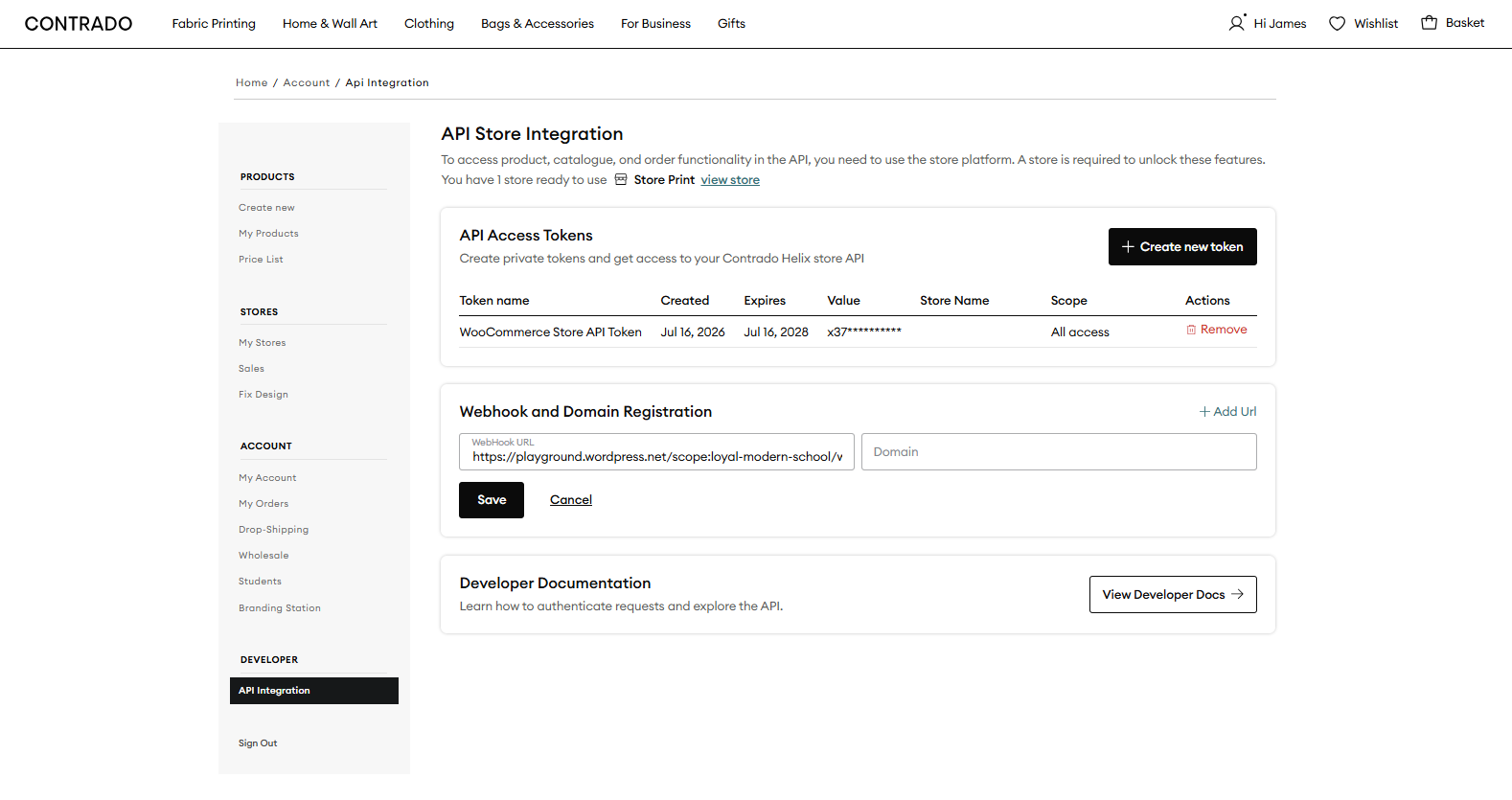 Contrado API Integration &mdash; Webhook and Domain Registration